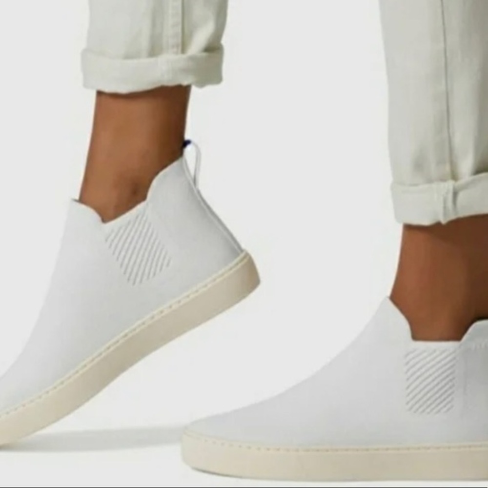 Rothy's size 8 white Chelsea's sneaker boot authentic